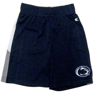 toddler shorts navy with white and gray panels, screened Penn State Athletic Logo